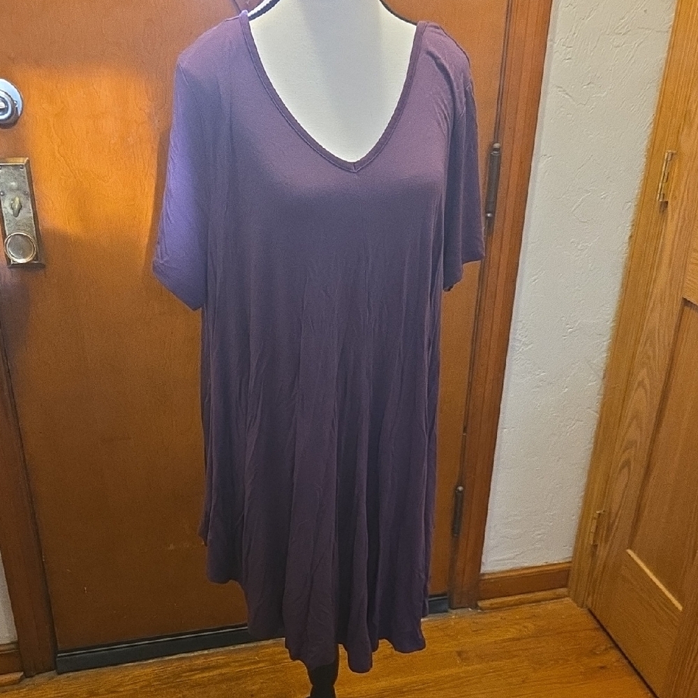 Roaman's Deep Purple V-Neck Tunic